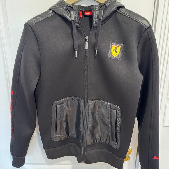 Authentic Puma x Ferrari Black Zip-Up Sweatshirt Jacket - Small - Picture 1 of 5
